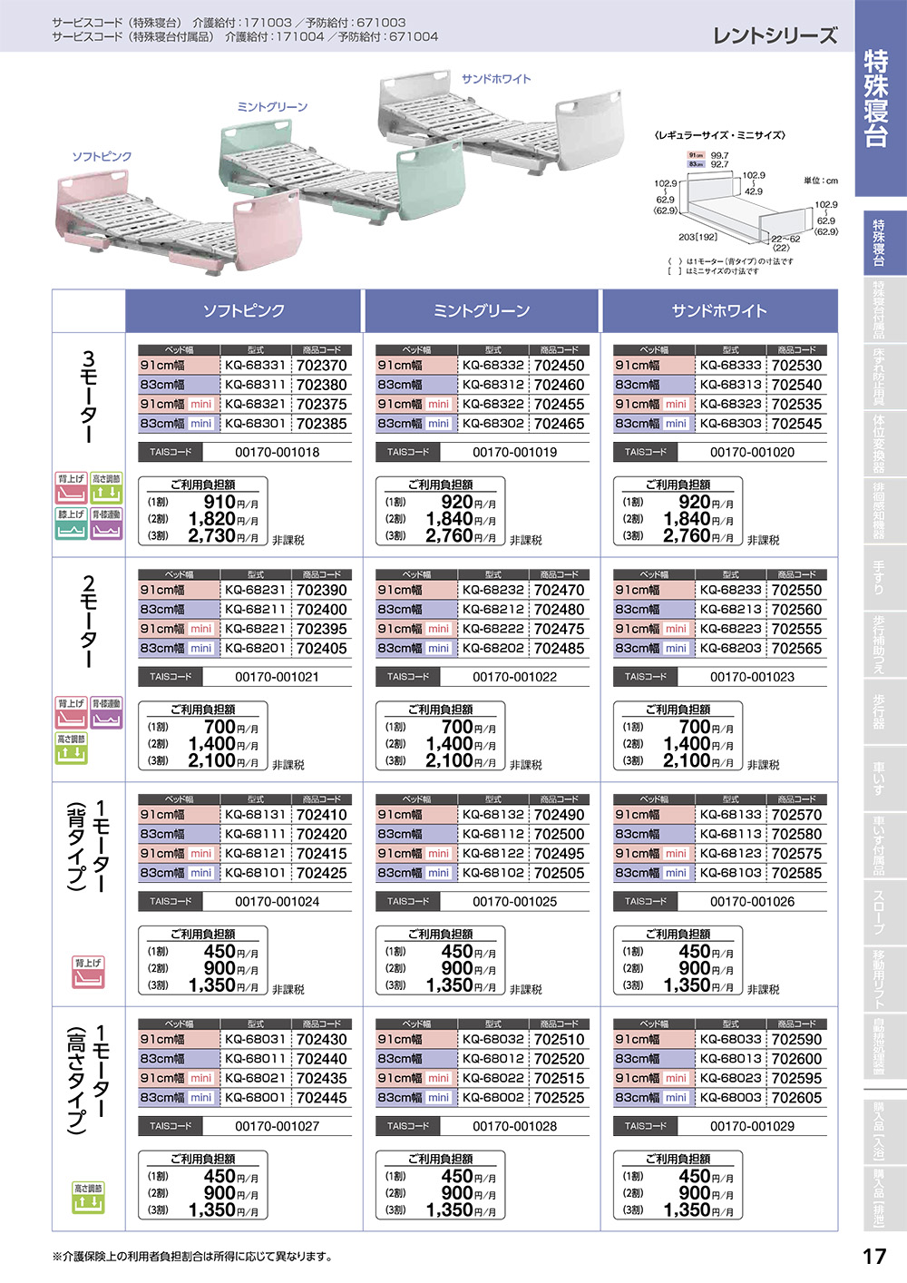 レントシリーズ　特殊寝台